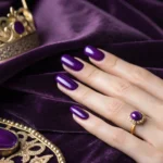 Purple Painted Nails