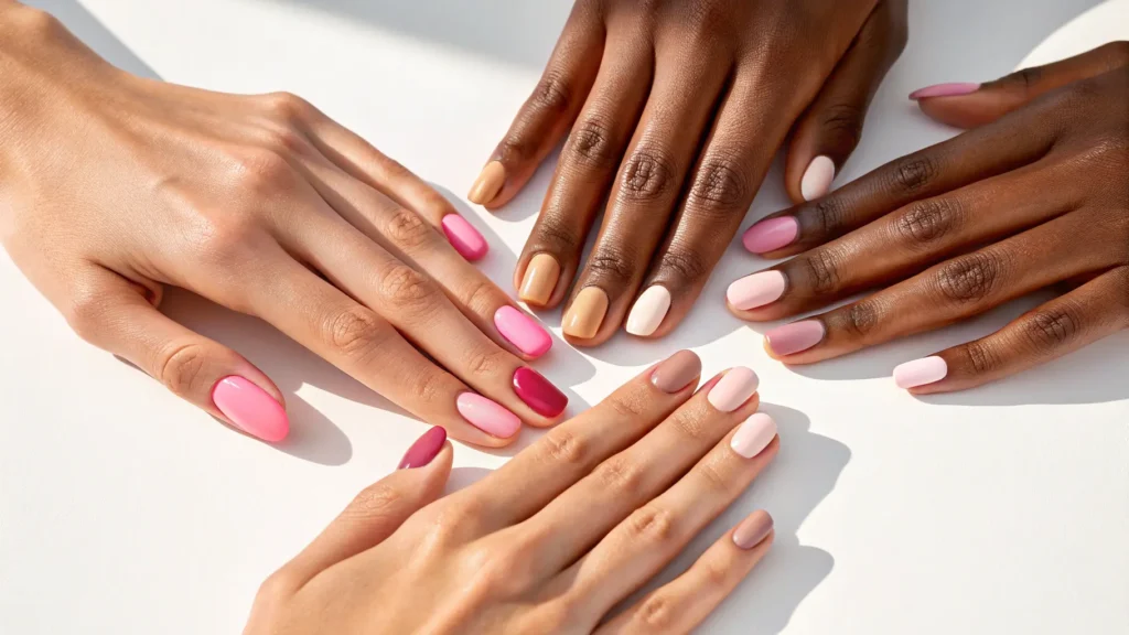What Skin Tone Goes With Pink Nail Polish
