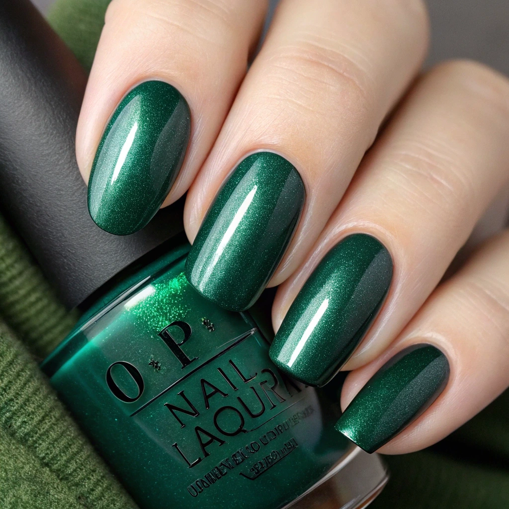 Deep & Jewel Green nails